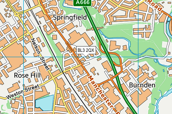 BL3 2QX map - OS VectorMap District (Ordnance Survey) BL3 2QX map - OS VectorMap District (Ordnance Survey)