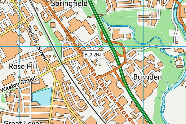 BL3 2RJ map - OS VectorMap District (Ordnance Survey) BL3 2RJ map - OS VectorMap District (Ordnance Survey)