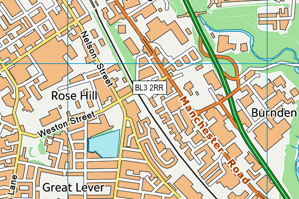 BL3 2RR map - OS VectorMap District (Ordnance Survey) BL3 2RR map - OS VectorMap District (Ordnance Survey)