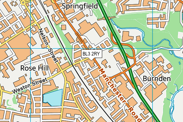 BL3 2RY map - OS VectorMap District (Ordnance Survey) BL3 2RY map - OS VectorMap District (Ordnance Survey)