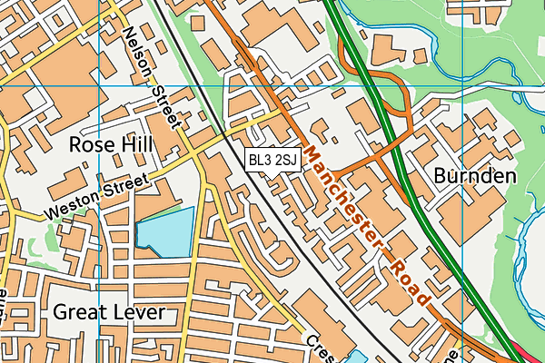 BL3 2SJ map - OS VectorMap District (Ordnance Survey) BL3 2SJ map - OS VectorMap District (Ordnance Survey)