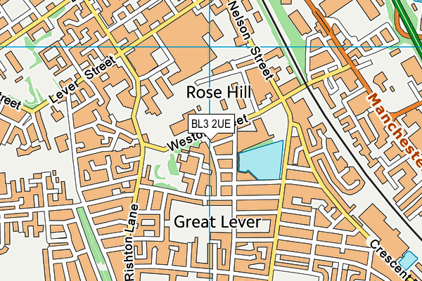 BL3 2UE map - OS VectorMap District (Ordnance Survey) BL3 2UE map - OS VectorMap District (Ordnance Survey)
