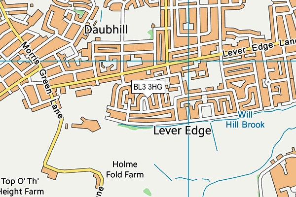 BL3 3HG map - OS VectorMap District (Ordnance Survey)