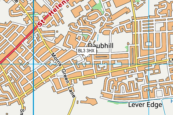 BL3 3HX map - OS VectorMap District (Ordnance Survey) BL3 3HX map - OS VectorMap District (Ordnance Survey)