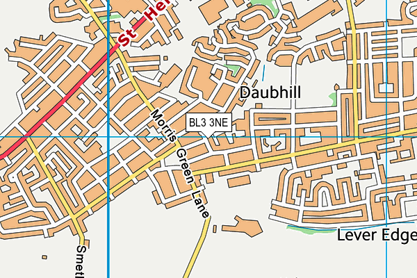 BL3 3NE map - OS VectorMap District (Ordnance Survey) BL3 3NE map - OS VectorMap District (Ordnance Survey)