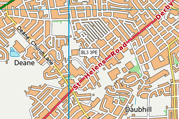 BL3 3PE map - OS VectorMap District (Ordnance Survey) BL3 3PE map - OS VectorMap District (Ordnance Survey)