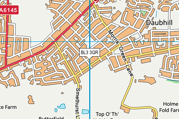 BL3 3QR map - OS VectorMap District (Ordnance Survey) BL3 3QR map - OS VectorMap District (Ordnance Survey)