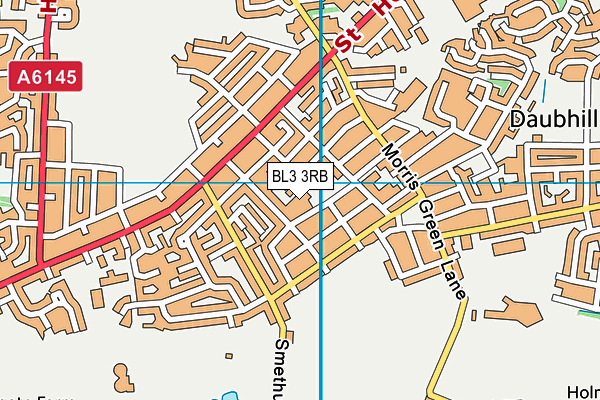 BL3 3RB map - OS VectorMap District (Ordnance Survey) BL3 3RB map - OS VectorMap District (Ordnance Survey)
