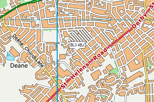 BL3 4BJ map - OS VectorMap District (Ordnance Survey) BL3 4BJ map - OS VectorMap District (Ordnance Survey)