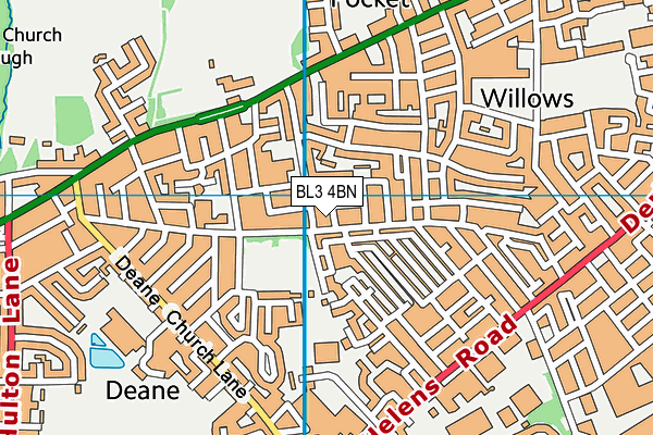 BL3 4BN map - OS VectorMap District (Ordnance Survey) BL3 4BN map - OS VectorMap District (Ordnance Survey)