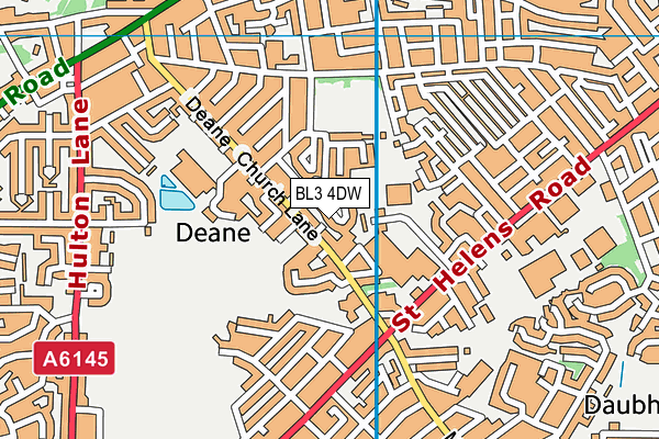 BL3 4DW map - OS VectorMap District (Ordnance Survey) BL3 4DW map - OS VectorMap District (Ordnance Survey)