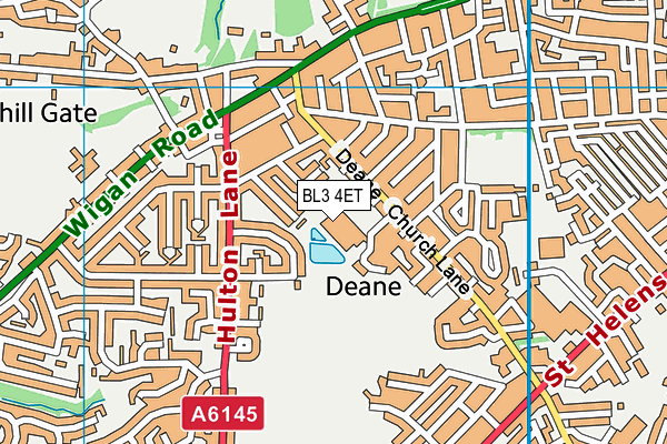 BL3 4ET map - OS VectorMap District (Ordnance Survey) BL3 4ET map - OS VectorMap District (Ordnance Survey)