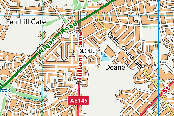 BL3 4JL map - OS VectorMap District (Ordnance Survey)