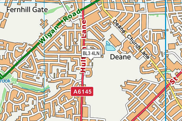 BL3 4LN map - OS VectorMap District (Ordnance Survey)