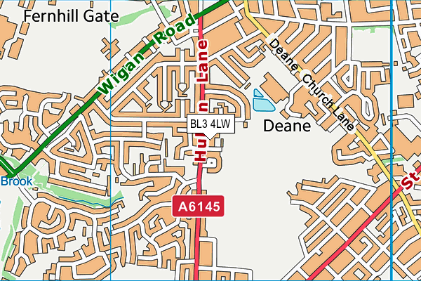 BL3 4LW map - OS VectorMap District (Ordnance Survey) BL3 4LW map - OS VectorMap District (Ordnance Survey)