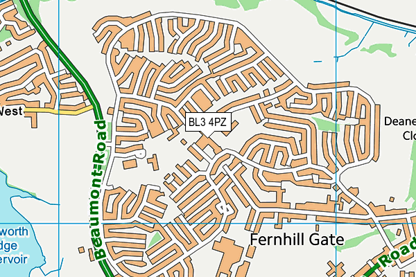 BL3 4PZ map - OS VectorMap District (Ordnance Survey) BL3 4PZ map - OS VectorMap District (Ordnance Survey)