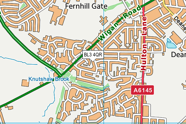BL3 4QR map - OS VectorMap District (Ordnance Survey) BL3 4QR map - OS VectorMap District (Ordnance Survey)