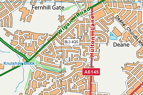 BL3 4QS map - OS VectorMap District (Ordnance Survey) BL3 4QS map - OS VectorMap District (Ordnance Survey)