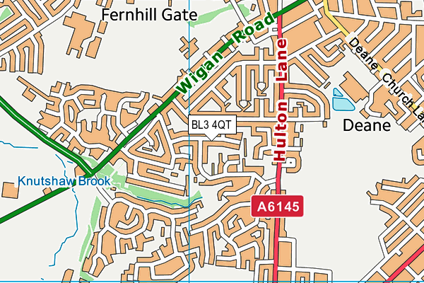 BL3 4QT map - OS VectorMap District (Ordnance Survey) BL3 4QT map - OS VectorMap District (Ordnance Survey)