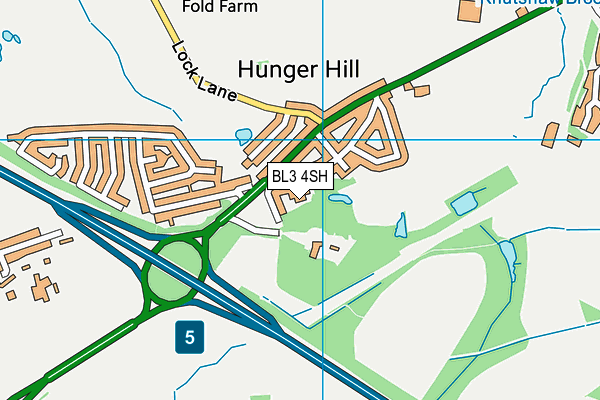 BL3 4SH map - OS VectorMap District (Ordnance Survey) BL3 4SH map - OS VectorMap District (Ordnance Survey)