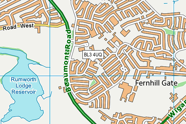 BL3 4UQ map - OS VectorMap District (Ordnance Survey) BL3 4UQ map - OS VectorMap District (Ordnance Survey)