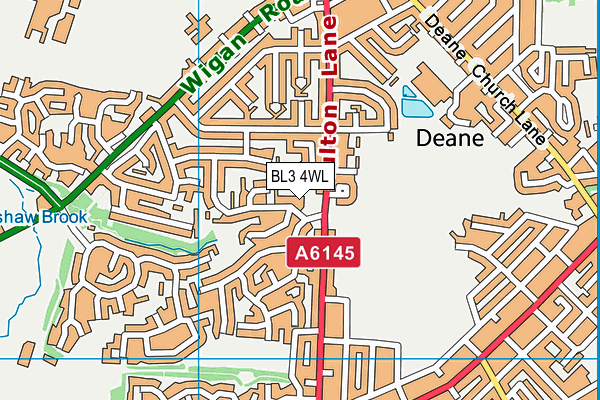 BL3 4WL map - OS VectorMap District (Ordnance Survey) BL3 4WL map - OS VectorMap District (Ordnance Survey)