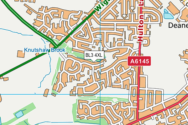BL3 4XL map - OS VectorMap District (Ordnance Survey) BL3 4XL map - OS VectorMap District (Ordnance Survey)