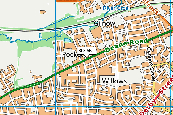 BL3 5BT map - OS VectorMap District (Ordnance Survey) BL3 5BT map - OS VectorMap District (Ordnance Survey)