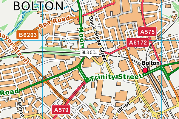 BL3 5DJ map - OS VectorMap District (Ordnance Survey) BL3 5DJ map - OS VectorMap District (Ordnance Survey)