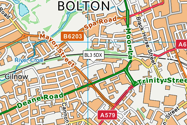BL3 5DX map - OS VectorMap District (Ordnance Survey) BL3 5DX map - OS VectorMap District (Ordnance Survey)
