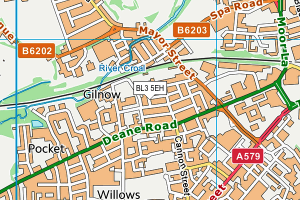 BL3 5EH map - OS VectorMap District (Ordnance Survey) BL3 5EH map - OS VectorMap District (Ordnance Survey)