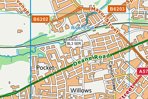 BL3 5ER map - OS VectorMap District (Ordnance Survey) BL3 5ER map - OS VectorMap District (Ordnance Survey)
