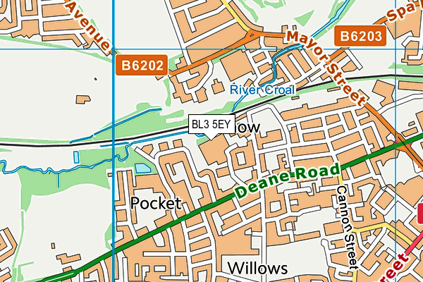 BL3 5EY map - OS VectorMap District (Ordnance Survey) BL3 5EY map - OS VectorMap District (Ordnance Survey)