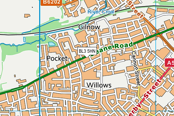BL3 5HN map - OS VectorMap District (Ordnance Survey) BL3 5HN map - OS VectorMap District (Ordnance Survey)