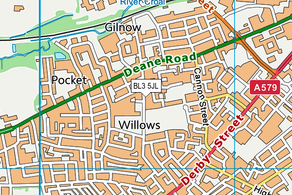 BL3 5JL map - OS VectorMap District (Ordnance Survey) BL3 5JL map - OS VectorMap District (Ordnance Survey)