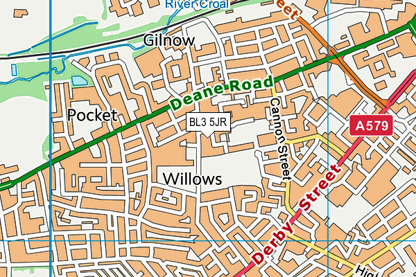 BL3 5JR map - OS VectorMap District (Ordnance Survey) BL3 5JR map - OS VectorMap District (Ordnance Survey)