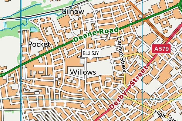 BL3 5JY map - OS VectorMap District (Ordnance Survey) BL3 5JY map - OS VectorMap District (Ordnance Survey)