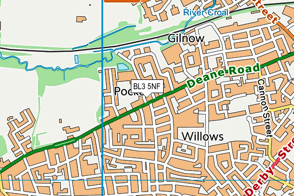 BL3 5NF map - OS VectorMap District (Ordnance Survey) BL3 5NF map - OS VectorMap District (Ordnance Survey)