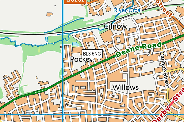 BL3 5NG map - OS VectorMap District (Ordnance Survey) BL3 5NG map - OS VectorMap District (Ordnance Survey)