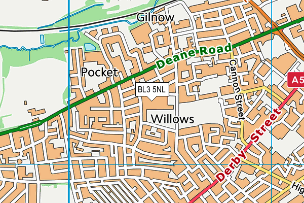 BL3 5NL map - OS VectorMap District (Ordnance Survey) BL3 5NL map - OS VectorMap District (Ordnance Survey)