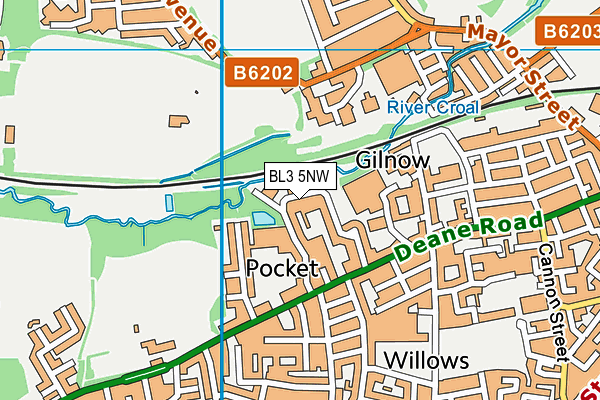 BL3 5NW map - OS VectorMap District (Ordnance Survey) BL3 5NW map - OS VectorMap District (Ordnance Survey)