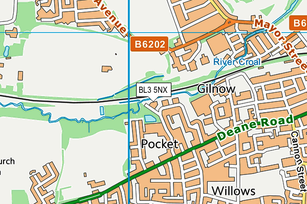 BL3 5NX map - OS VectorMap District (Ordnance Survey) BL3 5NX map - OS VectorMap District (Ordnance Survey)