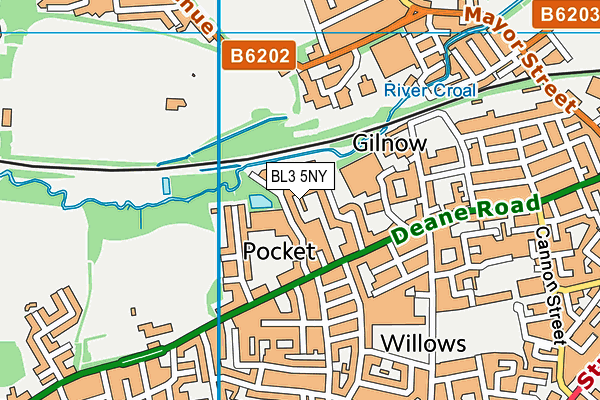 BL3 5NY map - OS VectorMap District (Ordnance Survey) BL3 5NY map - OS VectorMap District (Ordnance Survey)