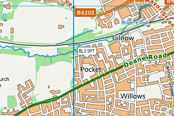 BL3 5PT map - OS VectorMap District (Ordnance Survey) BL3 5PT map - OS VectorMap District (Ordnance Survey)