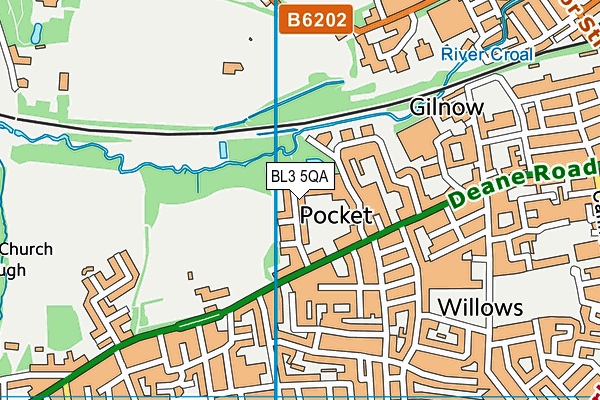 BL3 5QA map - OS VectorMap District (Ordnance Survey) BL3 5QA map - OS VectorMap District (Ordnance Survey)
