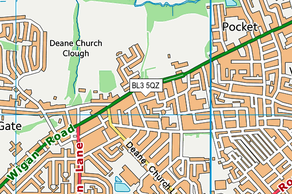 BL3 5QZ map - OS VectorMap District (Ordnance Survey) BL3 5QZ map - OS VectorMap District (Ordnance Survey)
