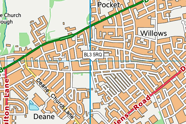 BL3 5RQ map - OS VectorMap District (Ordnance Survey) BL3 5RQ map - OS VectorMap District (Ordnance Survey)
