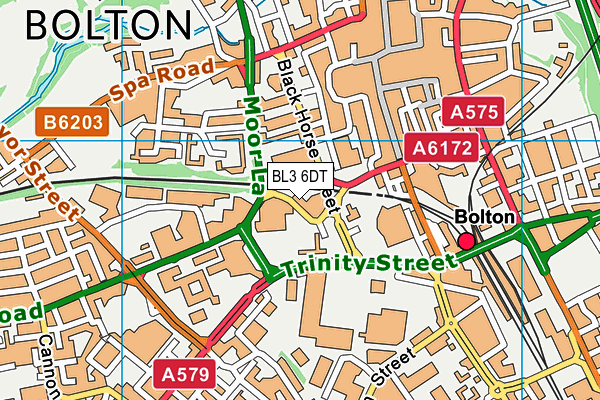 BL3 6DT map - OS VectorMap District (Ordnance Survey) BL3 6DT map - OS VectorMap District (Ordnance Survey)