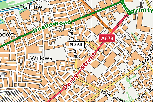 BL3 6JL map - OS VectorMap District (Ordnance Survey) BL3 6JL map - OS VectorMap District (Ordnance Survey)