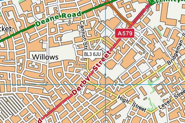 BL3 6JU map - OS VectorMap District (Ordnance Survey) BL3 6JU map - OS VectorMap District (Ordnance Survey)